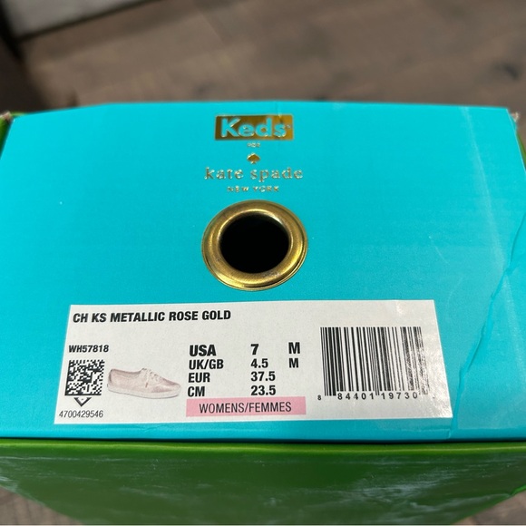 Keds X Kate Spade Champion Metallic Rose Gold Sneakers! Gently worn! - Picture 7 of 7